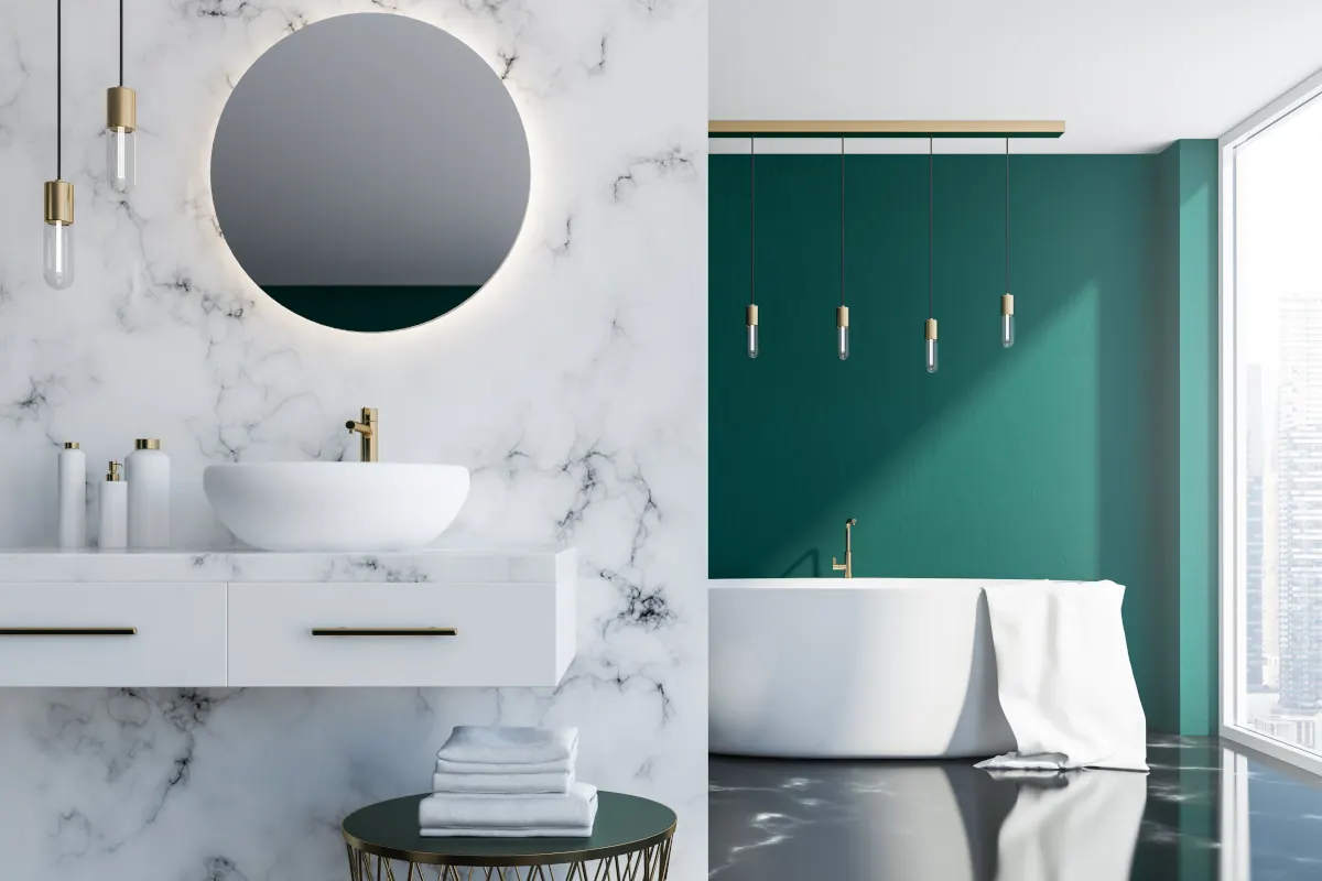 Aranżacja małej łazienki w stylu glamour – jak stworzyć małe, funkcjonalne pomieszczenie?