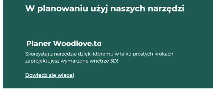 Przycisk Dowiedz się więcej o Planerze Woodlove.to.